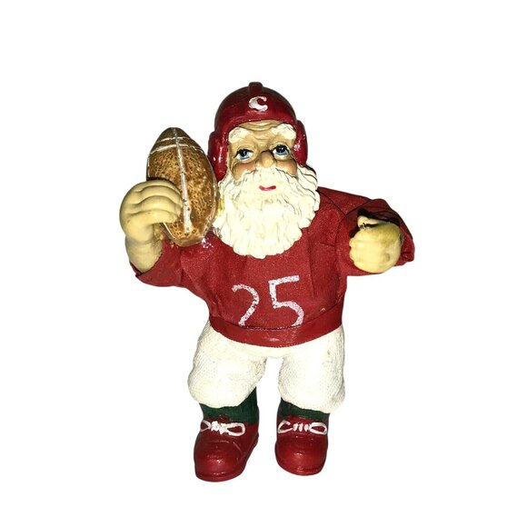 FOOTBALL Player SANTA CLAUS (#25!) Christmas Tree Ornament - Holidays - Picture 3 of 8